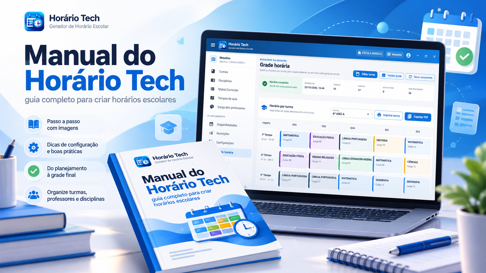 Manual do Horário Tech: guia completo para criar horários escolares
