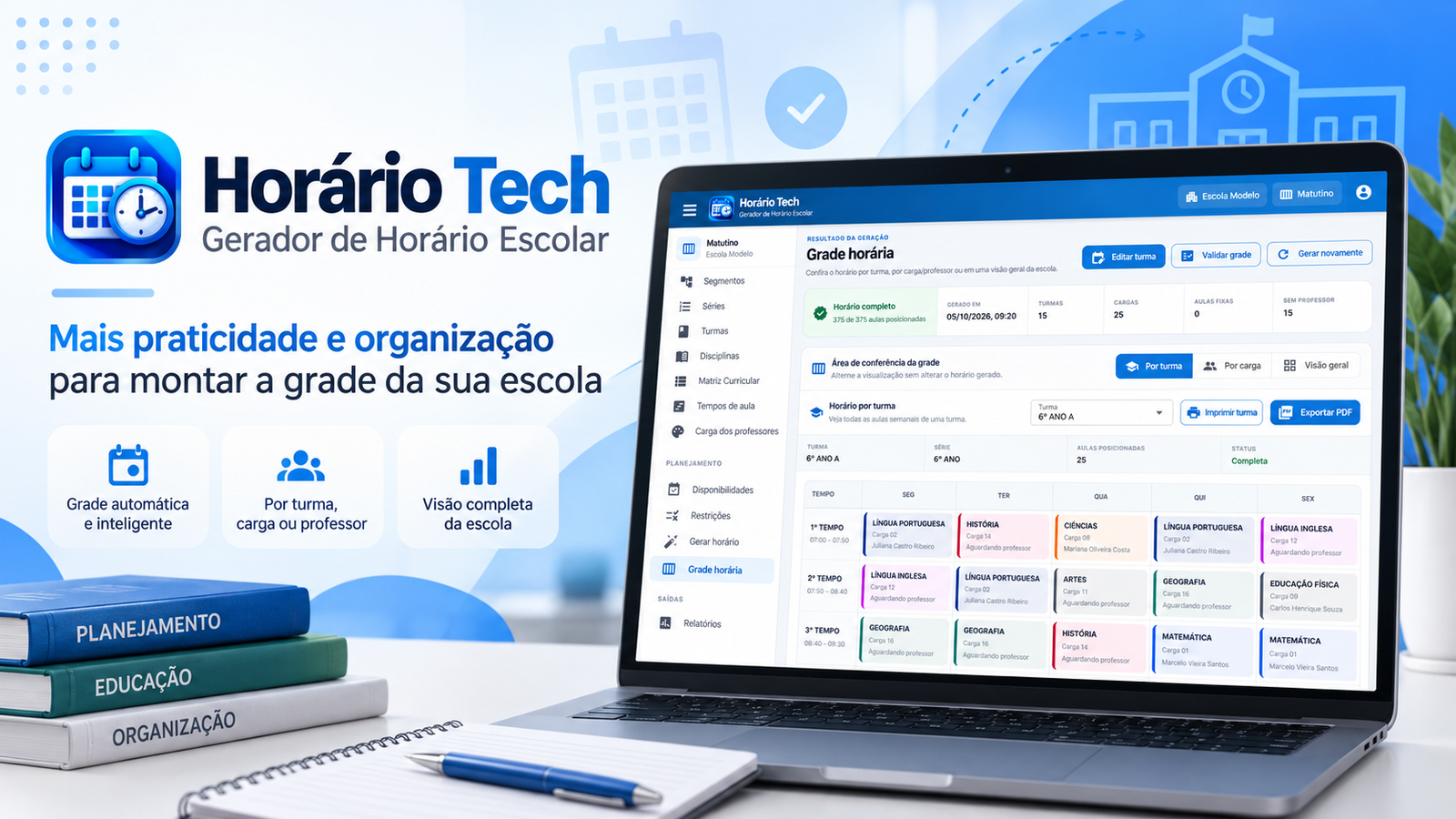 Horário Tech: conheça o gerador de horário escolar que facilita a organização das aulas